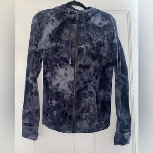 Stylish Black Tie-Dye Women's Jacket